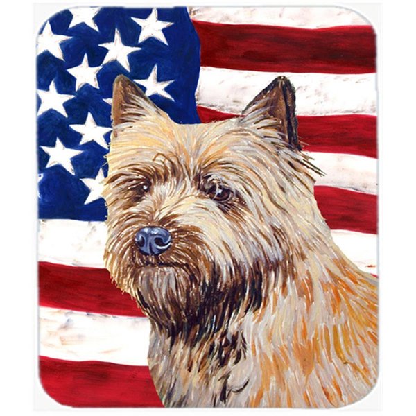 Skilledpower Usa American Flag With Cairn Terrier Mouse Pad; Hot Pad Or Trivet SK233912